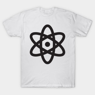 Neutron Atom Logo Icon Black Symbol Emoticon T-Shirt